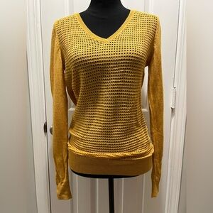 The Limited Mustard Merino Wool Sweater Size Medium M